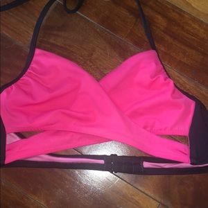 XS adjustable neck Pink swim suit top 💖